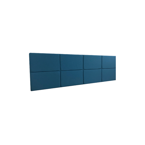 Cabeceira Estofada King 8 Blocos Não É Segredo Suede Animale Azul 195x60