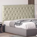 Ver imagem 2 de Cabeceira de Cama Box Bella Casal 140 Cm Suede Botão Cristal Porcelana Eli Móveis e Decoração