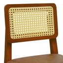 Ver imagem 3 de Banqueta Gabi Madeira Maciça Encosto Telinha C- 68cm Altura - Amêndoa Assento Estofado Corano