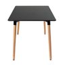 KIT - Mesa de jantar retangular Eames 80 x 140 cm preto + 6 cadeiras Eiffel DSW Turquesa - 4