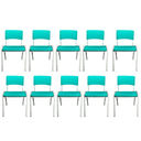 Ver imagem 2 de Kit 10 Cadeiras Iso Infantil Azul Celeste Escola e Creche