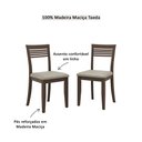 Ver imagem 3 de Conjunto com 2 Cadeiras 8981wn Rubi Madeira Maciça para Sala de Jantar Café Linho Arizona Finestra