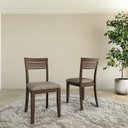 Ver imagem 1 de Conjunto com 2 Cadeiras 8981wn Rubi Madeira Maciça para Sala de Jantar Café Linho Arizona Finestra