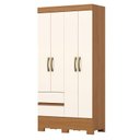 Ver imagem 1 de Guarda Roupa Solteiro 04 Portas 02 Gavetas Itaquera Bs02 Cinamomo Off White - Henn - Briz