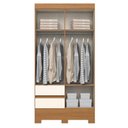 Ver imagem 2 de Guarda Roupa Solteiro 04 Portas 02 Gavetas Itaquera Bs02 Cinamomo Off White - Henn - Briz