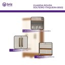 Ver imagem 4 de Guarda Roupa Solteiro 04 Portas 02 Gavetas Itaquera Bs02 Cinamomo Off White - Henn - Briz