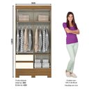 Ver imagem 3 de Guarda Roupa Solteiro 04 Portas 02 Gavetas Itaquera Bs02 Cinamomo Off White - Henn - Briz