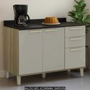 Ver imagem 5 de Balcão de Cozinha para Pia 120cm Nádia Mocca/avelã L01 - Mpozenato