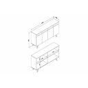 Ver imagem 2 de Aparador Sala RT3133 c/4 Portas 160cm White Movelbento