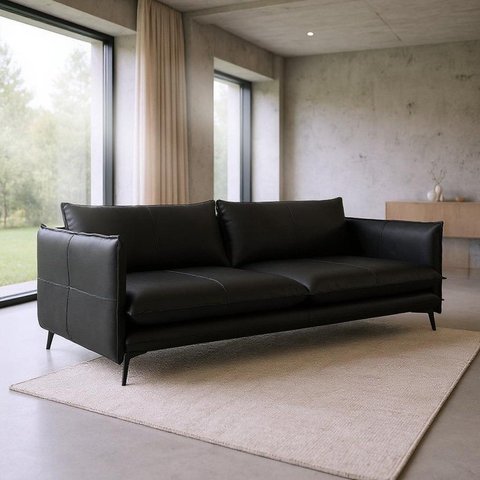 Sofá de Couro Legítimo 2 Lugares 200cm Dijon