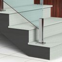 Ver imagem 1 de Kit 5 Torre Guarda Corpo Coluna Pinça Inox 30cm para Vidro