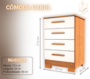Ver mais imagens de Cômoda Branca 4 Gavetas Estilo Moderno com Puxadores Amadeirados para Quarto e Bebê