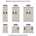 Ver imagem 6 de Cômoda Infantil 95cm 1 Porta com Vidro e 4 Gavetas Ternura Multimóveis Mp4479 Madeirado/off White