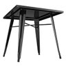 Conjunto Mesa Tolix Aço Metal 80cm com 4 Cadeiras Design Industrial Preto - 3