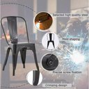 Ver imagem 4 de Conjunto Mesa Tolix Aço Metal 80cm com 4 Cadeiras Design Industrial Preto