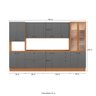 Cozinha Modulada Pixel Kappesberg 100% Mdp Canela/cinza Sagrado 340cm - 8