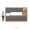 Cozinha Modulada Pixel Kappesberg 100% Mdp Canela/cinza Sagrado 340cm - 4