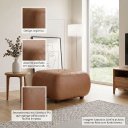 Ver imagem 4 de Puff Sala KIT2 Orgânico Nara 60 cm Base Fixa Decorativo Sintetico PU D03 - D'Rossi