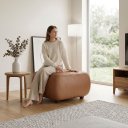 Ver imagem 3 de Puff Sala KIT2 Orgânico Nara 60 cm Base Fixa Decorativo Sintetico PU D03 - D'Rossi