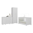 Ver imagem 2 de Quarto de Bebê Completo com Berço Americano 3 em 1 Allegra Multimóveis Mp4594 Branco