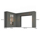 Ver imagem 4 de Guarda-roupa Modulado Cecília 15 Portas 2 Gavetas com Espelho Onix - Pnr Móveis