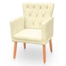 Poltrona Capitonê Clássica Confortável para Sala e Quarto Ana Suede - 1