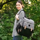 Ver imagem 6 de Mochila Maternidade Multifuncional Termica Poliester Luxo Preta