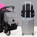 Ver imagem 3 de Mochila Maternidade Multifuncional Termica Poliester Luxo Preta