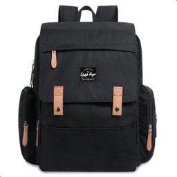 Mochila Maternidade Multifuncional Termica Poliester Luxo Preta - 1