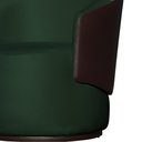 Ver imagem 3 de Poltrona Organica Beatriz Veludo Verde C/ Composê Corano Marrom - Lm Decor