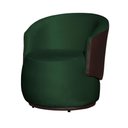 Ver imagem 2 de Poltrona Organica Beatriz Veludo Verde C/ Composê Corano Marrom - Lm Decor