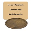 Ver mais imagens de Bandeja de Madeira Maciça Redonda de Pizza para Forma 40cm