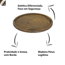 Ver imagem 4 de Bandeja de Madeira Maciça Redonda de Pizza para Forma 40cm