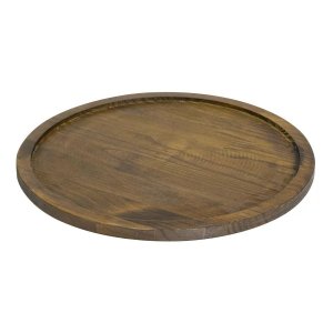 Bandeja de Madeira Maciça Redonda de Pizza para Forma 40cm
