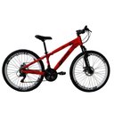 Ver imagem 1 de Bicicleta MTB Freeride Aro 26 21 Vel Vermelho Neon Gios FRX