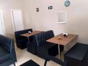 Ver imagem 1 de Kit com 2 Poltronas Booth Preto e 1 Mesa 1.50m Sku_235