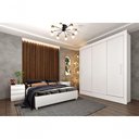 Ver imagem 1 de Guarda Roupa Casal 3 Portas 4 Gavetas - Valencia-neve - Tcil Móveis