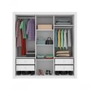 Ver imagem 3 de Guarda Roupa Casal 3 Portas 4 Gavetas - Valencia-neve - Tcil Móveis