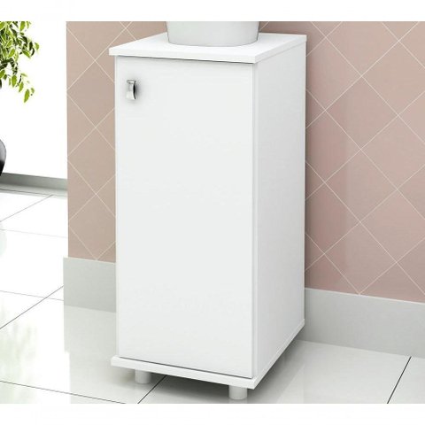 Balcão Para Bebedouro 01 Porta Bl3306 Branco Branco