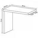 Ver imagem 6 de Mesa para Escritório com Apoio 4 Gavetas Charuto/Preto - Artany Móveis