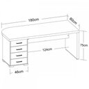 Ver imagem 5 de Mesa para Escritório com Apoio 4 Gavetas Charuto/Preto - Artany Móveis