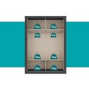 Ver imagem 7 de Guarda Roupa Solteiro 2 Portas Darvi com Espelho Direito Carraro Preto Touch