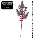 Ver imagem 5 de Galho Decorativo Natal 3 Pinheiros Nevados e Berries 48cm - Magizi
