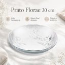 Ver imagem 5 de Prato Florae 30cm Vidro Transparente com Relevo Floral
