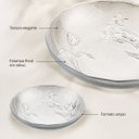 Ver imagem 2 de Prato Florae 30cm Vidro Transparente com Relevo Floral