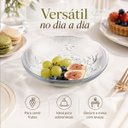 Ver mais imagens de Prato Florae 30cm Vidro Transparente com Relevo Floral