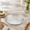 Ver imagem 6 de Prato Florae 30cm Vidro Transparente com Relevo Floral