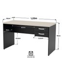 Ver imagem 5 de Conjunto Mesa de Escritório 120x60cm com 2 Gavetas + Cadeira Netflex Ergonômica Premium Reclinável