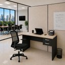 Ver imagem 1 de Conjunto Mesa de Escritório 120x60cm com 2 Gavetas + Cadeira Netflex Ergonômica Premium Reclinável