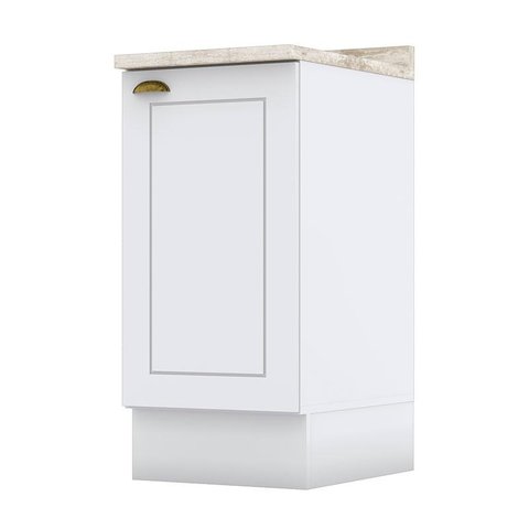 Balcão 1 Porta 40 Cm Nova York Branco com Tampo Calcare – Henn